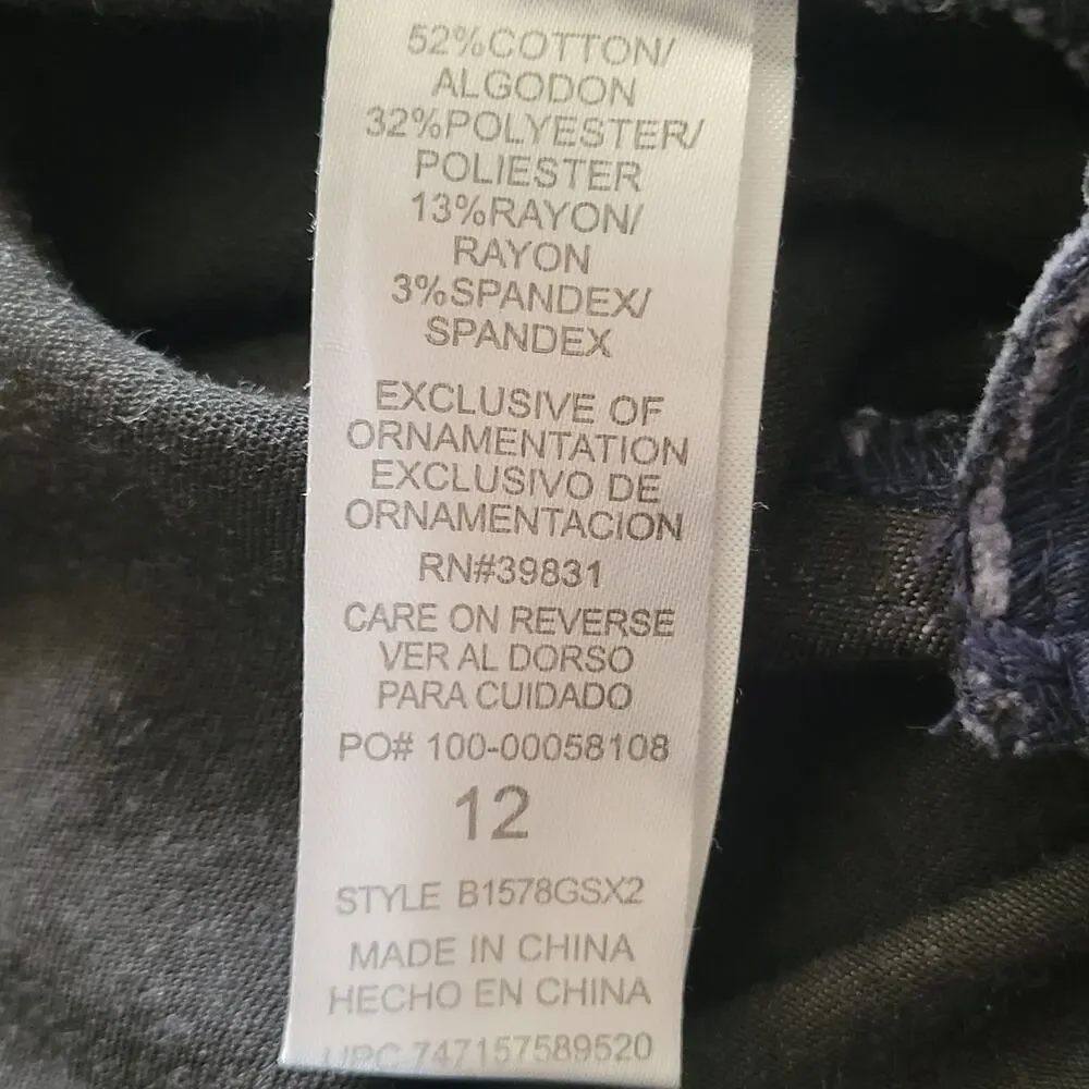 Martie Ab‎ Solution Printed Side Zip Detail Skinny Pant Size 12 Good Condition